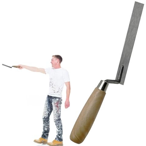 Pointing Trowels, Bricklaying Tools, Cement Trowel 2cm Finger Trowel, with Wooden Handle Brick Trowels Bricklayer Pointing Tools for Brickwork