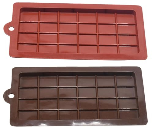 2 Stück Silikonform Schokolade, Silikon Schokoladenform Tafel, Chocolate Mold Antihaft-wiederverwendbare, Silikonform Backform Flexible Form Für Schokolade Bonbons Pralinen Energieriegel