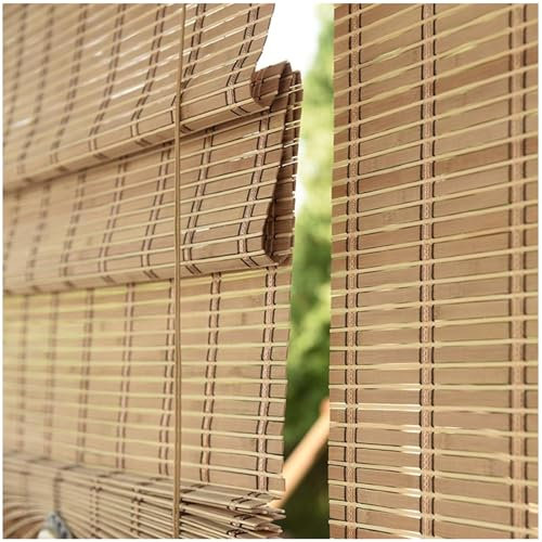 ZEEKYFOR Bambusrollos für die Außenterrasse, Rollos für Innenfenster, 60 cm - 130 cm breit, für Küche, Schlafzimmer, Wohnzimmer, Pavillon,120x140cm