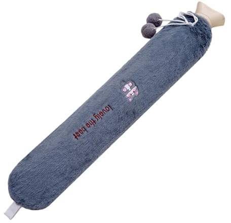Weiche Plüsch-Wärmflasche, lange Wärmflasche für Wärme, extra lange Wärmflasche Plüsch, gemütliche Wärmflaschenbezug, lange Fleece-Wärmflasche, Plüsch-Wasserflaschenwärmer