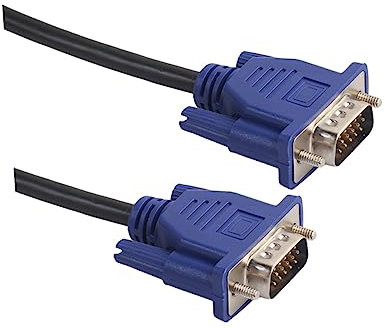 Vaguelly Cable De Vídeo Vga De Metros Macho Macho para Computadora Pc HDTV Proyector y Pantalla con Núcleos De Ferrita