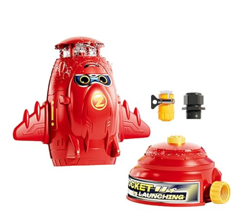 Gungtj Sprinkler Rocket Outdoor Water Toys, fusée Sprinkler for Kids | Joine de Forme de fusée Mignonne à l'extérieur Sprinkler - Jeux de Jouets pour en Plein pour la pelouse d'arrière-Cour