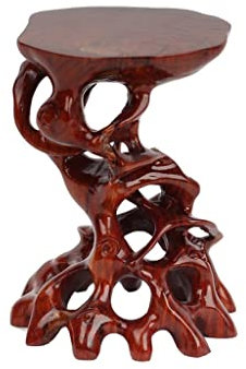 Statue Base Plante Support Plante D'intérieur Étagères Sculpté À La Main Artisanat Créatif Forme De Racine D'arbre Sculpture De Racine Odd Jade Petite Base En Pot Pour La Décoration De Bureau À Domici