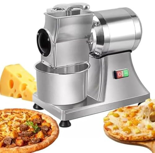 Rallador De Queso Eléctrico Comercial 550W, Triturador Rotatorio De Queso Con Cubo De Acero Inoxidable, 88 Lb/H, Para Queso, Mantequilla, Pan Y Salvado, Ideal Para Restaurantes Y Panaderías