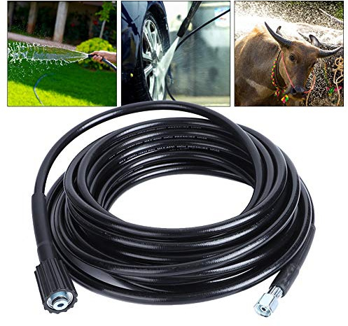 BigKing Manguera de limpieza, manguera flexible para hidrolimpiadoras 70/90/110 bar, para hidrolimpiadora universal 10 metros Lavor Wash Valex Comet, M14 x M22,15 mm