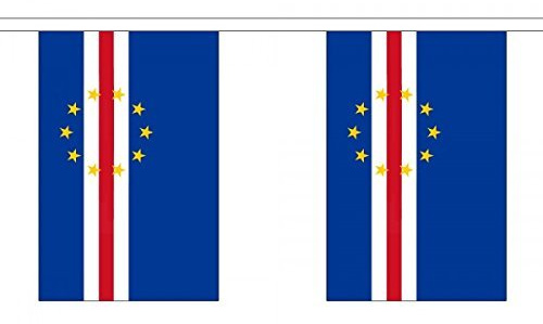 Cape Verde Flag Bunting 3 Metres 10 Flags FlagSuperstore