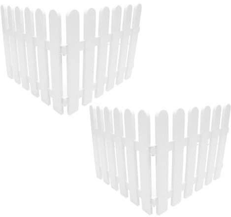 Kisangel 4pièces Clôture Décorative de Jardin pour Plantes de Pelouse et Aménagement Paysager Kit Réutilisable et Facile à Monter