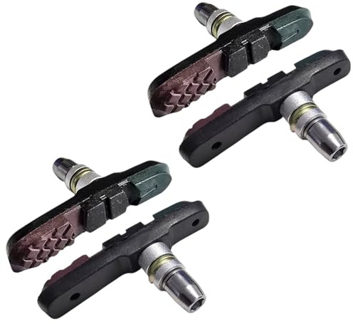cyclingcolors 4X Fahrrad Bremsschuhe 70mm für Mixt nass Regen trockenheit für V-Brake Felgenbremse Fahrrad Bremsbeläge mit Bolzen Gewinde Befestigungsmaterial