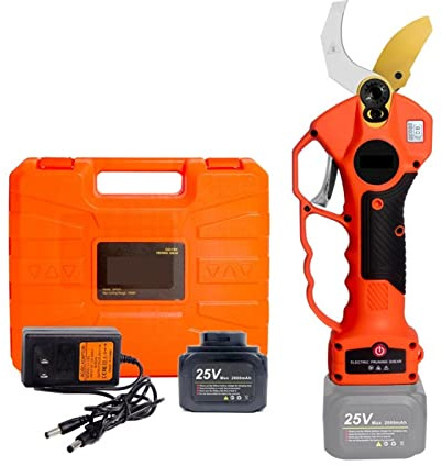 Forbici da giardino elettriche, Potatore elettrico a batteria da 25 V 40 mm con cavo di prolunga Tagliaerba a catena da 5 pollici(Shears)