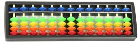 2. Bunter Zählrahmen mit glatten Perlen: leichter 13-reihiger Abakus für die Entwicklung von Mathematikfähigkeiten, Kinder, Mathematikübungen, Abakus