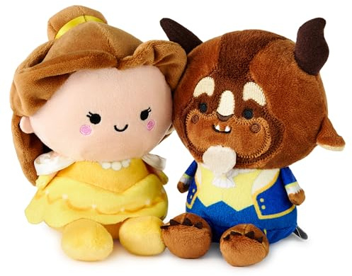 Hallmark Disney Beauty and The Beast Better Together Magnetic Plush Toy with Sound, Set of 2 (Belle and Beast) 5.25, Gift for Kids, Teens, Fans, Collectors