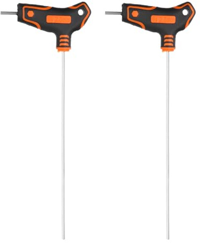 QUARKZMAN 2 Stk T-Griff Innensechskantschlüssel 2.5mm Metrisch S2 Stahl | Extra Langer Arm T-Schlüssel Innensechskant Schraubenschlüssel Werkzeug