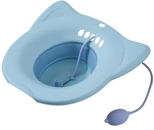 EXAOMBLE Lavabo Bidet Portatile per Anziani e Donne Incinte, Vasca Pieghevole Scarico Integrato per Uso in Bagno Domestico