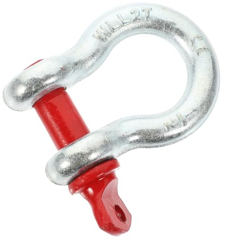 SHINEOFI Manille D'ancrage Galvanisée 1/2 Goupille à Vis, Acier Robuste 2 Ton, Haute Résistance pour Levage et Manutention Industrielle