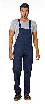 LOGICA Pettorina da lavoro 100% cotone 250gr blu 8035 HDAM
