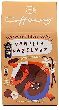 Coffeeway Filtre aromatisé Café Vanille Noisette 200 g