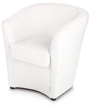 LIBEROSHOPPING.eu - LA TUA CASA IN UN CLIK Fauteuil de Chambre en Cuir écologique Valentina rembourré de Haute qualité (Blanc)