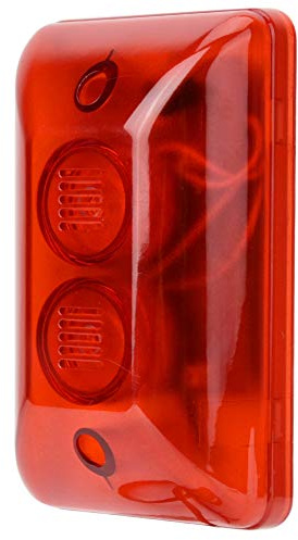 Son et Lumière Avertissement Lumière Stroboscopique, Sécurité Sirène Lumière LED Stroboscopique Sirène 12V Filaire Système D'alarme de Sécurité Domestique Stroboscopique Alarme Sonore (Rouge)