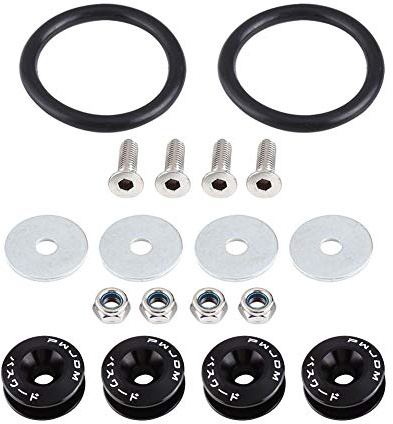 KIMISS Kit de liberación rápida para paragolpes, lavadoras de aluminio, accesorios para motor y fijación