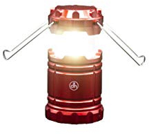 Rote Camping-Taschenlampe mit vertikaler Öffnung und AAA-Batterien
