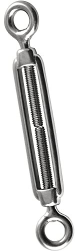 FASTON® Spannschlösser Auge - Auge M12 änhl. DIN 1480 Edelstahl A4 V4A (5 Stück) Spannschloss Wantenspanner Spannschloß Spannschraube Drahtseil Seil Kabel