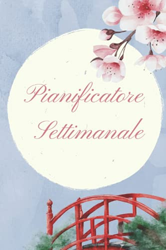 Pianificatore Settimanale: Agenda Giornaliera Senza Data: Bella agenda fiori di ciliegio Giapponese
