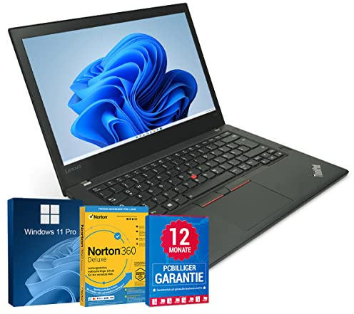 Lenovo ThinkPad T470 14 Zoll Full HD Laptop Intel Core i5-7300U@ bis zu 3,5 GHz 8 GB 256 GB SSD mit Windows 11 Pro und GRATIS Antiviren-Software inkl. 12 Monate Garantie