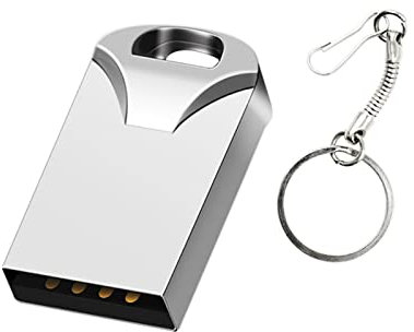 Super Mini clé USB Flash Disque U Thumb Drive Suspension Drive avec imperméable à l'eau et à la poussière et résistant aux Chocs (Argent 64GB)