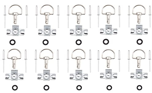 KIT 10 PEZZI VITI SGANCIO RAPIDO CARENA MOTO 14mm. (Argento)
