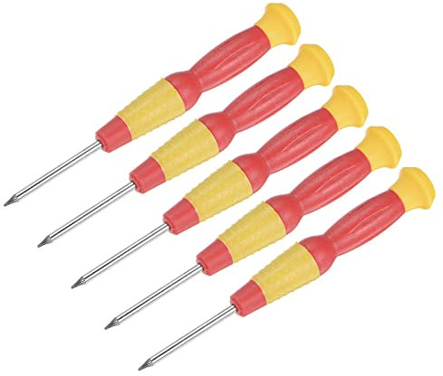 sourcing map 5 Stück Präzision Torx Schraubendreher T2 Stern Kopf für Uhren Brille Elektronik Reparatur