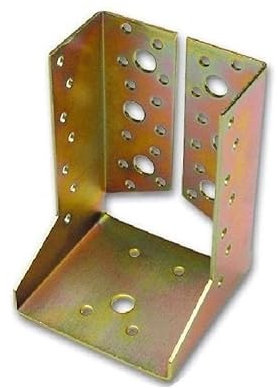 bricoleva.it Schuhhalterung für Holzbalken aus trophifiziertem Stahl mit Innenflügeln – Innenschuh für Holzbalken, Verbindungsplatte für Pavillon, Vordach, Pfosten