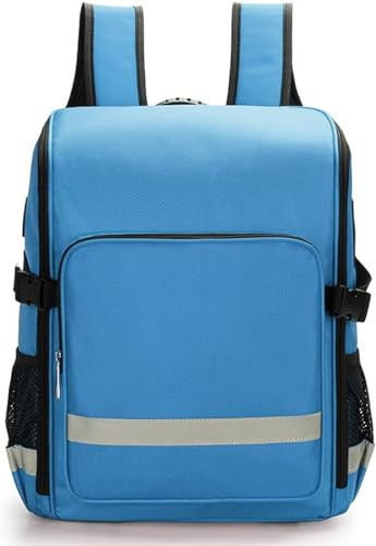 CUSMA Erste Hilfe Tasche Leer, Notfall Überlebens Trauma Rucksack, Für Physiotherapeuten, Sanitäter, Medizinisches Fachpersonal,Blau