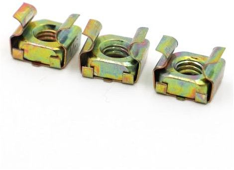 5/10 pièces M4 M5 M6 M8 M10 couleur quatuor zingué écrous flottants Cassette boîtier élastique carte écrou à Cage carré écrou à encliqueter (Size : M5 10pcs)