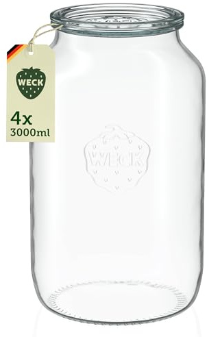 WAS Germany Glaslåda med cylindrisk form av glas 3 L H 242 mm diameter 140 mm