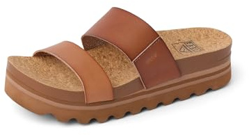 REEF Womens Sandals, Cushion Vista Hi, Espresso Duo, 9