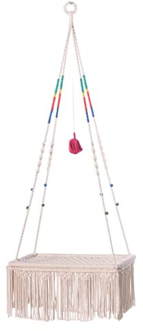 Columpio para gatos, macramé para gatos, columpio de pared de macramé, cama boho tejida a mano, para gatos pequeños y medianos