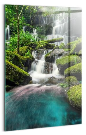 Wallfluent Wandbild Gehärtetes Glas Wanddekoration 40x60cm Für die Küche Badezimmer und Schlafzimmer Dicke 4mm Glasbild Mit Motiv Bild - Phu Tub Berk Berg Thailand