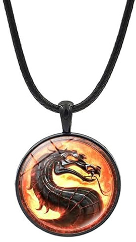 DACKLOONG Retro-Halskette mit Sternzeichen-Drachen-Anhänger für Männer und Frauen, Punk-Stil, Amulett, Schmuck, Geschenk, Zink