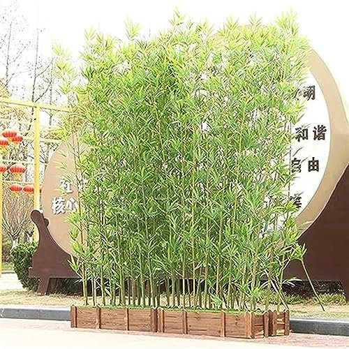 Bambou artificiel pour décoration d'intérieur, 50 cm, plante d'intérieur avec base stable, écran décoratif extérieur, arbre feuillu, faux pot de 1,5 m inclus