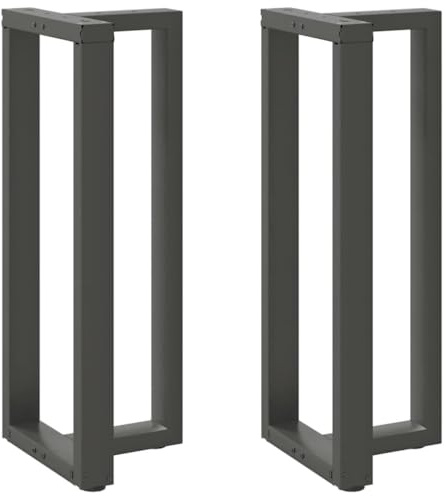 vidaXL Bartischbeine T-Form 2 STK. Anthrazit 40x35x(100-101) cm Stahl