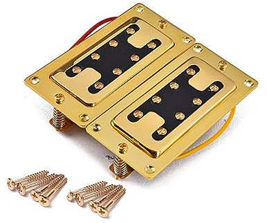 UPKOCH 2stücke Double Coil Bass Humbucker Tonabnehmer Gitarren Pickup Mit Montage-schrauben Geräuscharm Vergoldet Kompatibel Bass Gitarren Zubehör