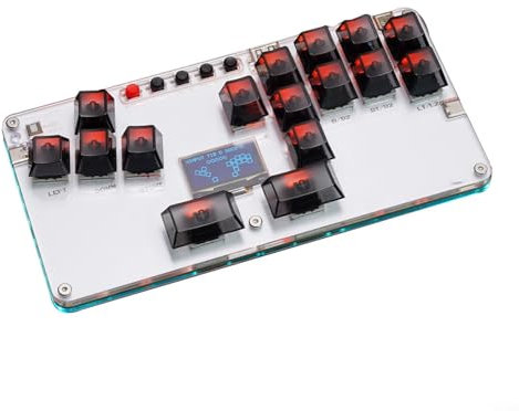BlissfulAbode Per controller di tastiera da gioco personalizzato: non joystick, tasti sostituibili a caldo, per latenza ultra bassa per PC, per Switch, per PS4, per Steam Deck (nero)