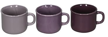 finehomegarden Pflanztasse Dolomit 3Fb. sort. bunt Becher Pflanztopf Keramik Ø10,5cm H8,5cm