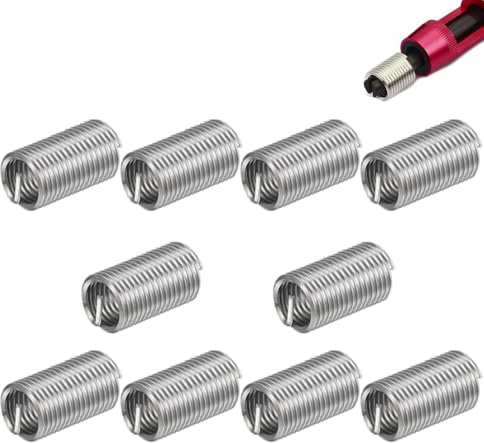 M16*2 Gewindeeinsatz, Helicoil Gewinde Gewindehülse Gewindeadapter Reparatureinsatz, Gewindereparatur Zubehör (10er Pack, 3D)