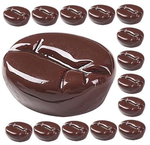 BESPORTBLE 25pcs Artificial Coffee Beans Set Lifelike Resin Fake Coffee Beans for Diy Photo Props and Creative Home Decor Realistic Model for Coffee Enthusiasts and Lovers
