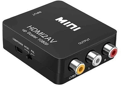 VoltShine Convertisseur HDMI vers AV 3 x RCA, Prend en Charge Les résolutions 720p/1080p, Permet de connecter des appareils HDMI à des téléviseurs analogiques.