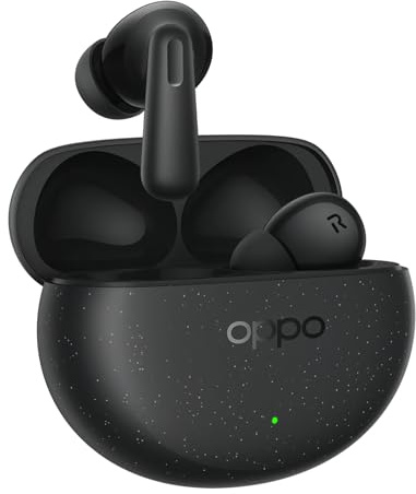 OPPO Enco Air4 Pro Auricolari wireless, cancellazione del rumore AI, durata della batteria di 44 ore, Bluetooth 5.4, comandi touch, doppia connessione, IP55, Midnight Black