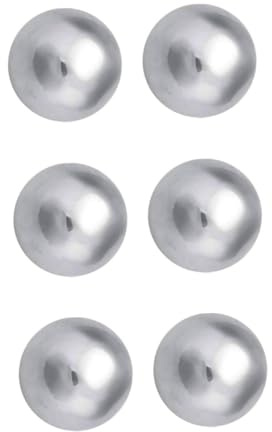 MOTHNUR Stainless Steel Round Ice Wine Stones 6pcs Set Quick Freeze Reusable Whiskey Cooler Cubes for Bar and Party