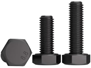 M7 Nero 8,8 Acciaio Testa Esagonale Bulloni Viti Passo 1,0 (10,M7-1.0 x 16mm)
