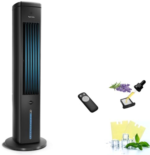 Taylor Swoden Climatizador Evaporativo Silencioso 5 en 1 con Tecnología ION y Difusor de Aromas, Enfriador de Aire, 5L, Oscilación 75°, 3 Velocidades/Modos, Temporizador 7h, Mando a Distancia, Negro
